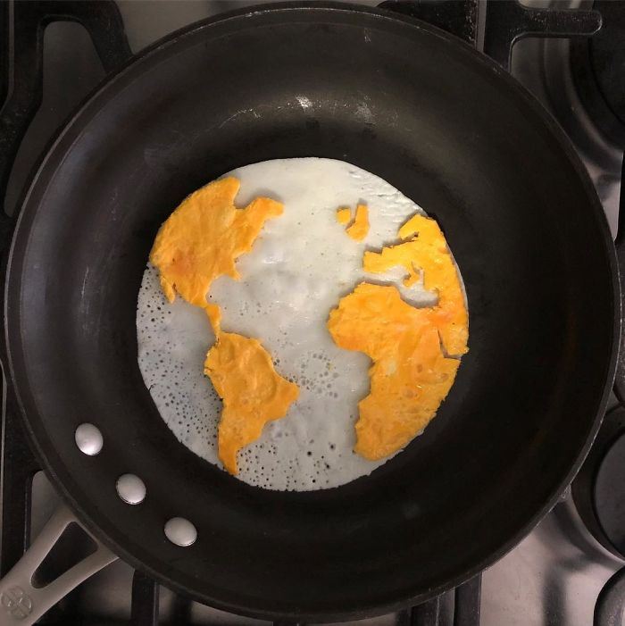banyak betul effort nak buat telur goreng macam ni 